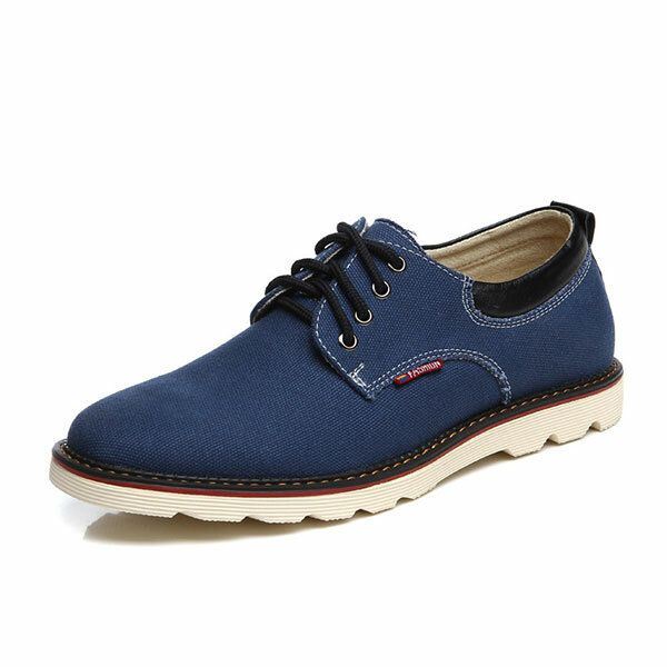 Miesten Rento Hengittävä Mukava Muoti Tasainen Nauhallinen Oxfords-kengät