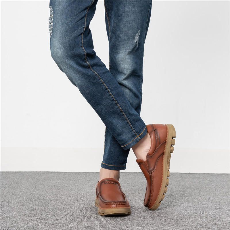 Miesten Retro-liukumaton Rento Business Office -nahka Oxfords