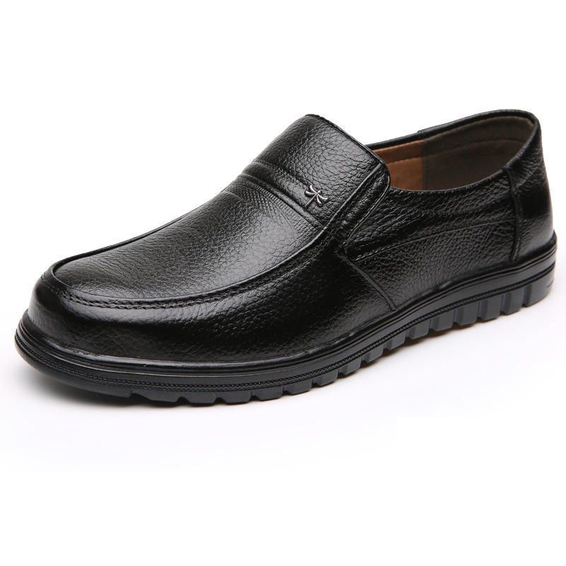 Miesten Retro Pure Color Liukumaton Casual Business Oxfords