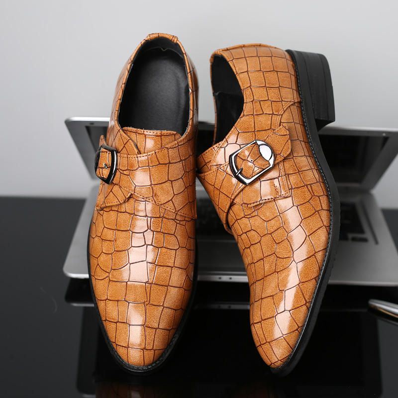 Miesten Solki Pehmeä Epäsäännöllinen Malli Business Nahka Oxfords