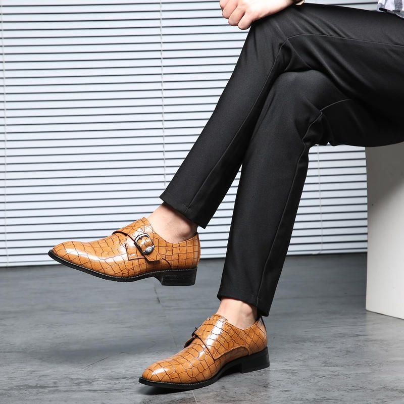 Miesten Solki Pehmeä Epäsäännöllinen Malli Business Nahka Oxfords