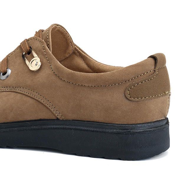 Miesten Suuret Käsin Ommeltavat Moc Toe -kengät Mukavat Nauhalliset Tasaiset Oxfords