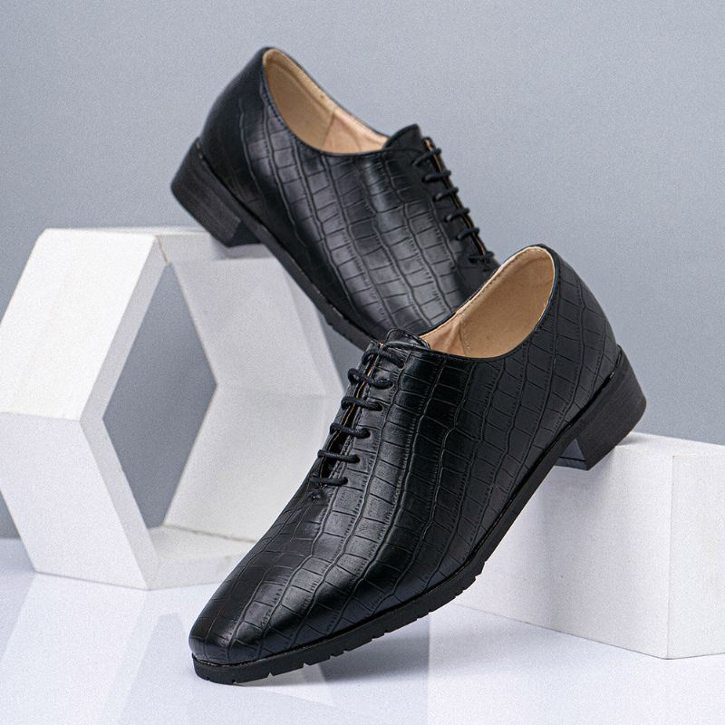 Miesten Teräväkärkinen Krokotiilikuvio Teräväkärkinen Business Oxfords -kengät