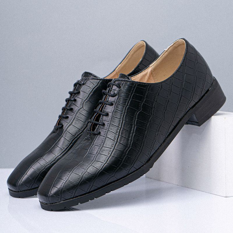 Miesten Teräväkärkinen Krokotiilikuvio Teräväkärkinen Business Oxfords -kengät