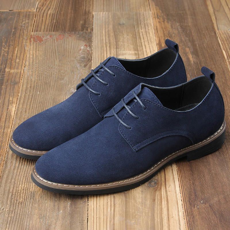 Miesten Teräväkärkinen Rento Pehmeä Mokkanahka Business Office Oxfords