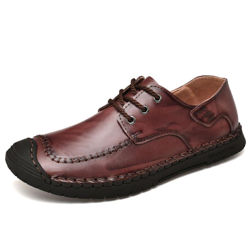 Miesten Törmäyksenestovarvas Aitoa Nahkaa Casual Business Oxfords