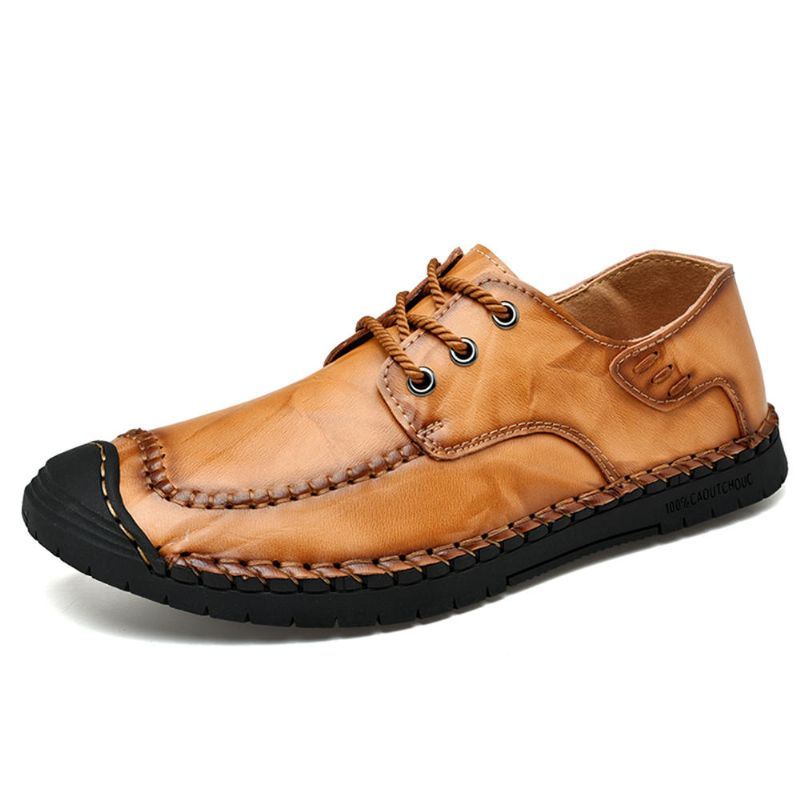 Miesten Törmäyksenestovarvas Aitoa Nahkaa Casual Business Oxfords