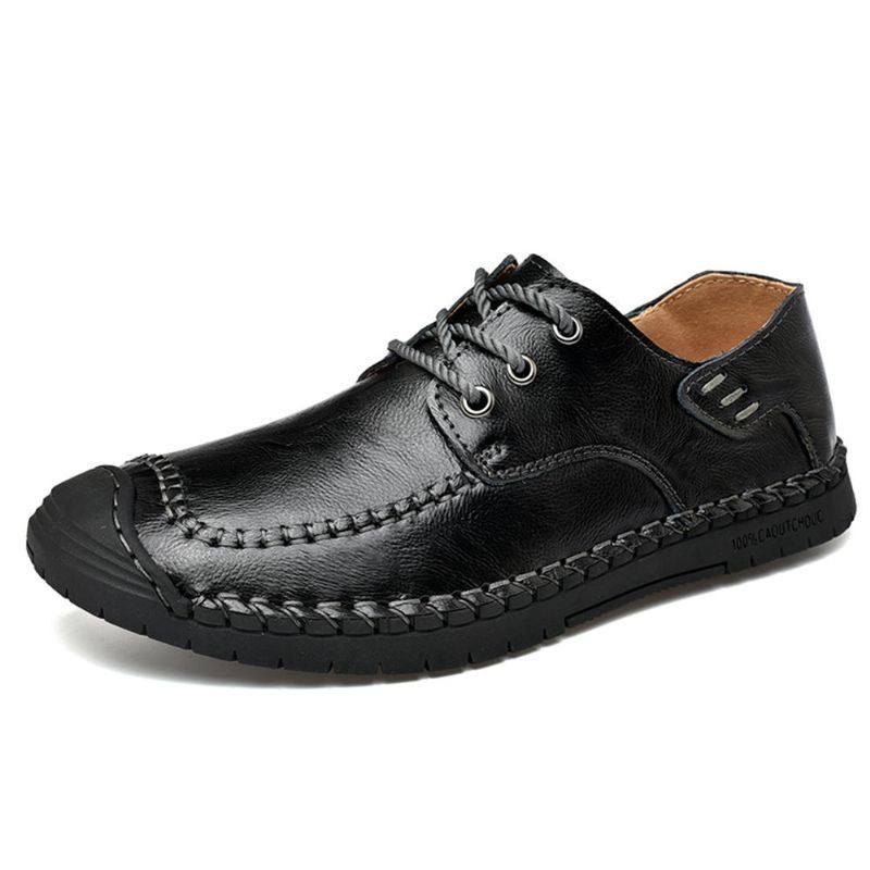 Miesten Törmäyksenestovarvas Aitoa Nahkaa Casual Business Oxfords