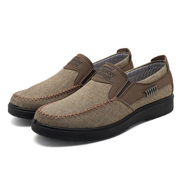 Miesten Vanha Peking-tyyli Rento Hengittävä Bnad Slip On Oxfords -kengät