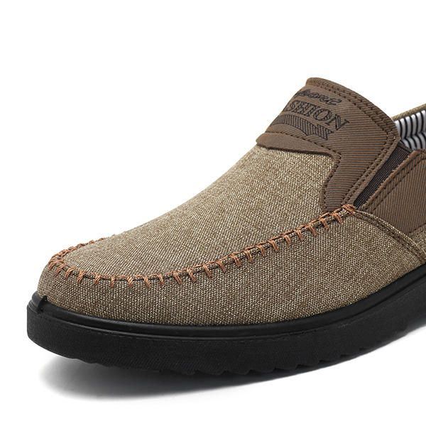 Miesten Vanha Peking-tyyli Rento Hengittävä Bnad Slip On Oxfords -kengät