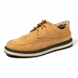 Miesten Vapaa-ajan Retro Brittityyliset Nahkaiset Brogue Oxfords -kengät