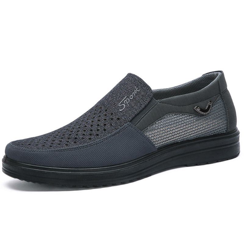 Miesten Verkkokangas Hengittävä Hollow Out Business Casual Oxfords