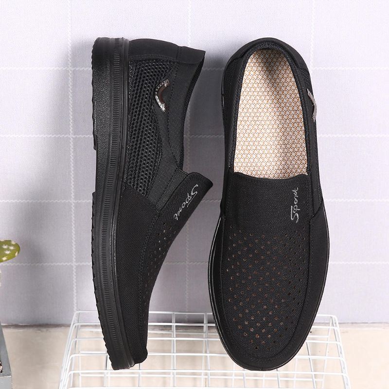Miesten Verkkokangas Hengittävä Hollow Out Business Casual Oxfords