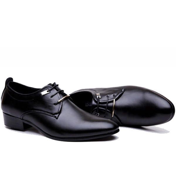 Suuri Koko Miesten Työmekko Kengät Terävä Nahka Oxfords